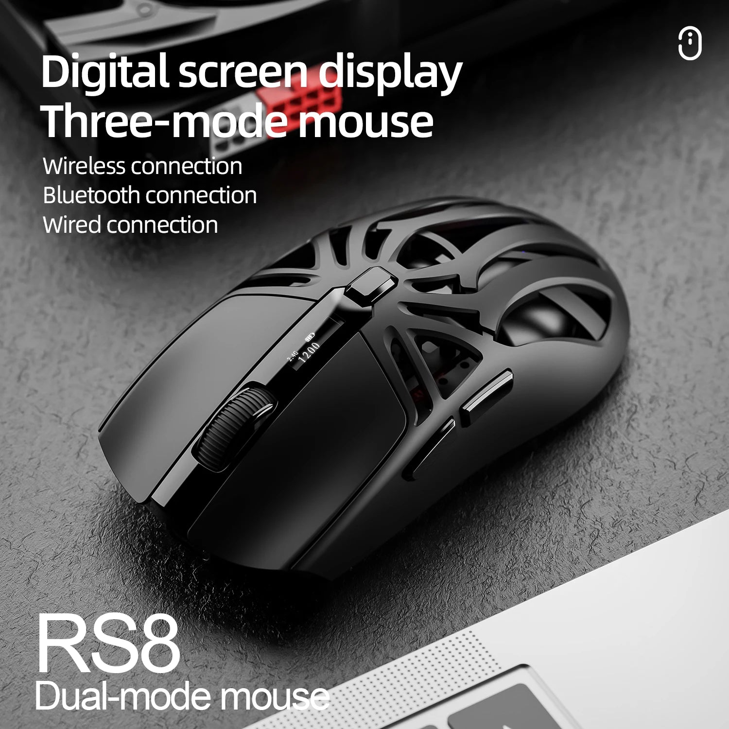 Wireless Gaming Mouse For Big Hands – Bluetooth 3-Mode