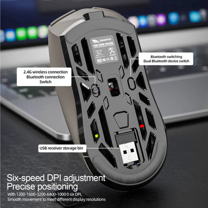 Wireless Gaming Mouse For Big Hands – Bluetooth 3-Mode