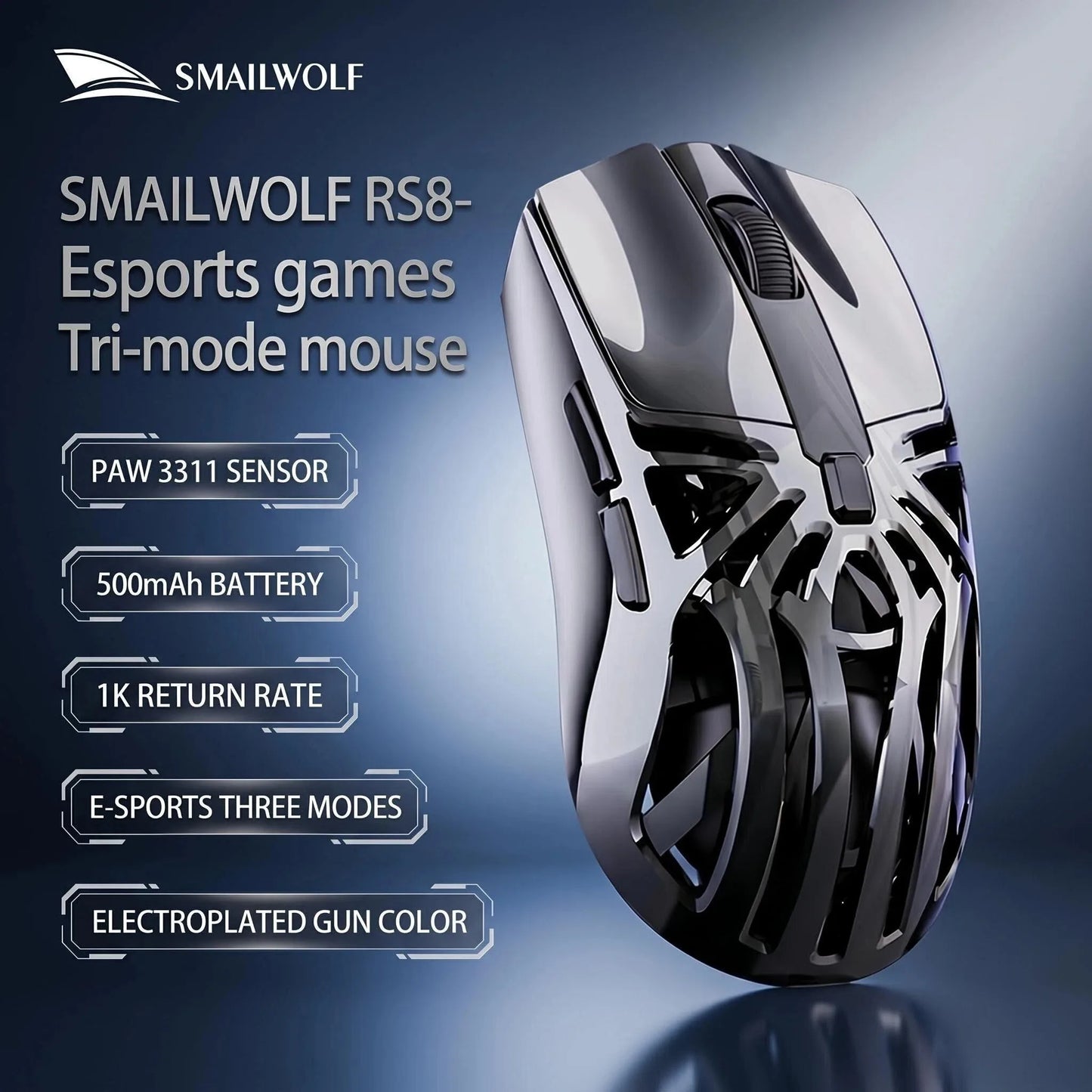 Wireless Gaming Mouse For Big Hands – Bluetooth 3-Mode